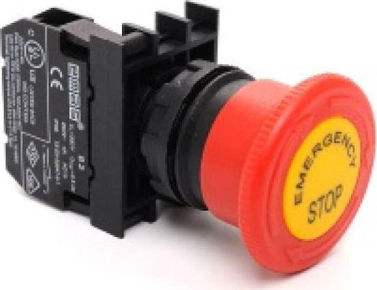 Emas On-Off switch Pushbutton with Lighting Red 1pcs