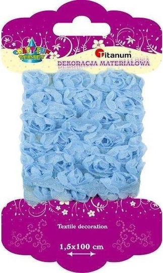 Titanum Decorative Flower for DIY Crafts Light Blue 1.5x100cm