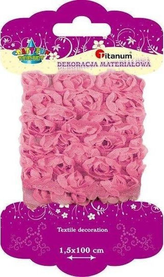 Titanum Dekorative Blume für DIY-Bastelprojekte Rosa 1.5x100cm.