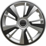 Farad Car Hubcap Set 14" 4pcs Silver /Black