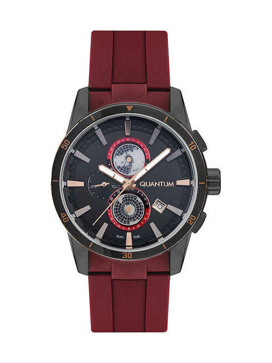 Quantum Adrenaline Dual Time Men's Watch Batter...