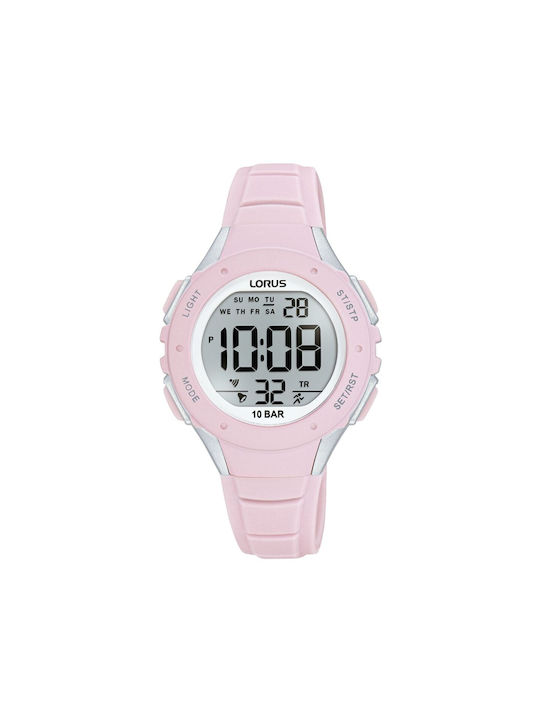 Lorus Watch with Pink Rubber Strap