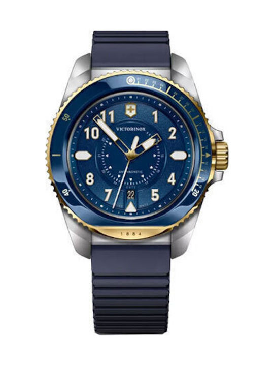Victorinox Journey 1884 Women's Watch with Blue Rubber Strap