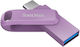 Sandisk Ultra Dual 64GB USB 2.0 Stick με σύνδεση USB-A & USB-C Μωβ