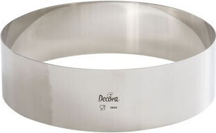 Decora Formă de Patiserie pentru Chec Rotund din Oțel Inoxidabil 24x24x6buc 1buc