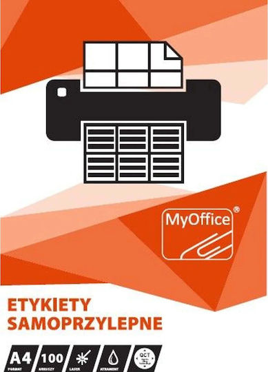 Myoffice Self-Adhesive Rectangular A4 Labels 70x25.4mm
