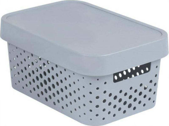 Curver Пластмаса Кутия за съхранение с капак Сив 27x19x120см 1бр
