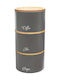 Klausberg Set of 3 Food Jars for Coffee Tea Sugar with Lid made of Stainless Steel Brown 13.5x13.5x9cm 3 Pieces
