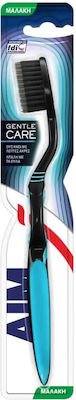 AIM Gentle Care Manual Toothbrush Soft Black 1pcs