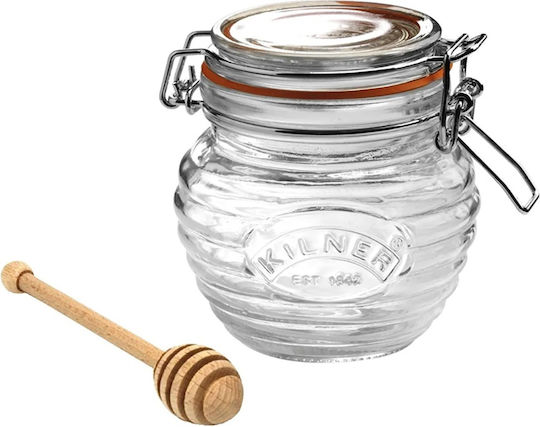 KIlner Βάζο Γενικής Χρήσης με Καπάκι Ξύλινο Γκρι 400ml