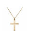 Herren Gold Kreuz 14K mit Kette