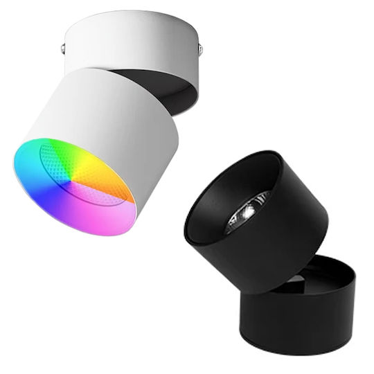 Folding Dimmable Wandmontiertes Außen-Spotlight LED IP44 12W mit RGB Licht 78εκ.