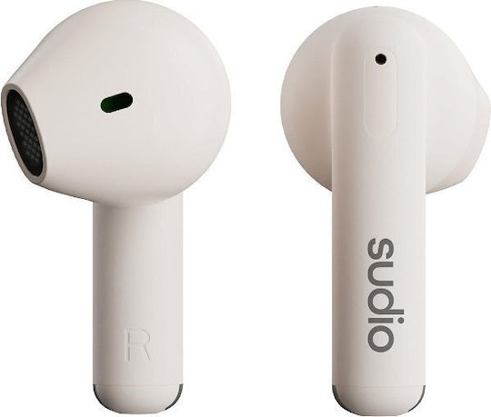 Sudio A1 In-ear Bluetooth Handsfree Ακουστικά με Θήκη Φόρτισης Λευκά