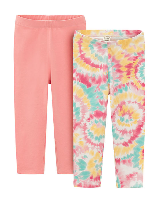 Kids Leggings Set Long Pink and yellow