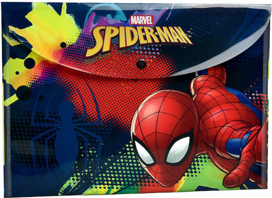 Gim Φάκελος με Κουμπί για Χαρτί A4 Spiderman