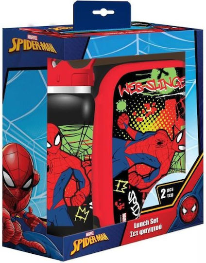 Spiderman Ανοξείδωτο Παιδικό Σετ Φαγητού Spiderman Πολύχρωμο