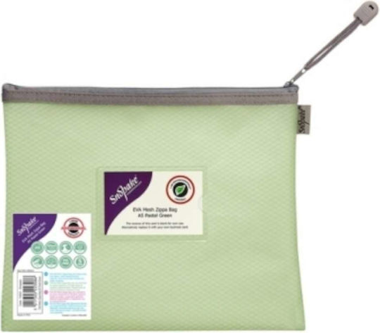 Snopake Folder with Zipper for Paper A5 Green