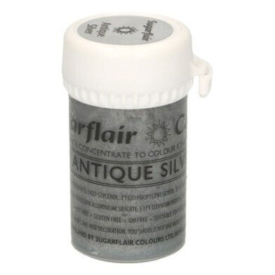 Aged Silver Satin Concentrated Edible Paste 25g Sugarflair