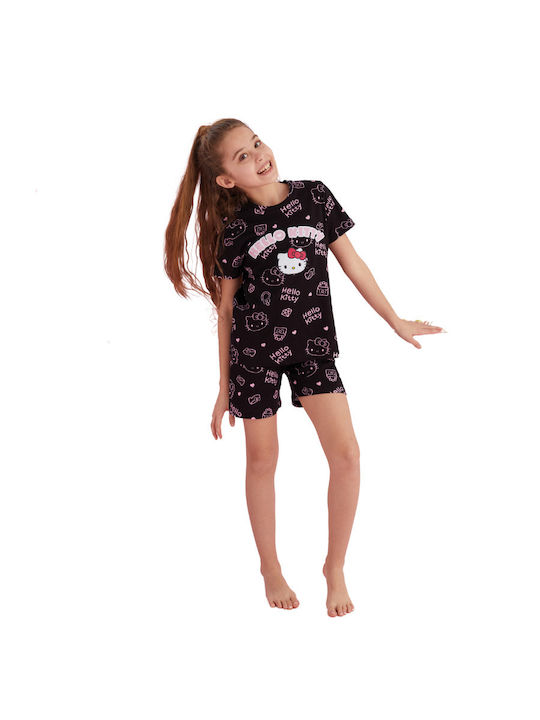 Hello Kitty Kids Pyjamas Summer Cotton BLACK