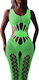 Glow In The Dark Bodystocking Sexy Plasă Verde