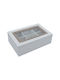 Uncle George Tea Storage Box with Lid Wooden White 15x7x23cm 1 Piece