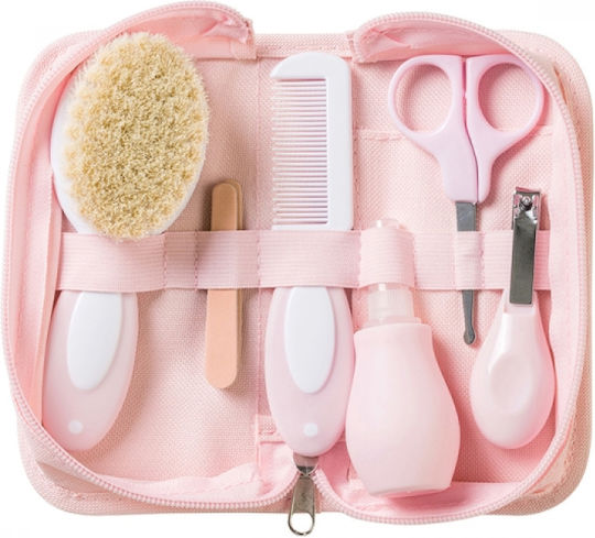 Saro Babybürste & Kamm Rosa 6Stück