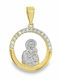 Xryseio Anhänger Kinder Amulett aus Weißgold 9K FL1170