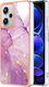 5g Global Electroplating Marble Back Cover Silicone / Plastic Purple (Redmi Note 12 Pro+)