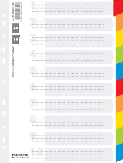 Herlitz Пластмасови Индекси за Документи A4 с Дупки и Подсилване