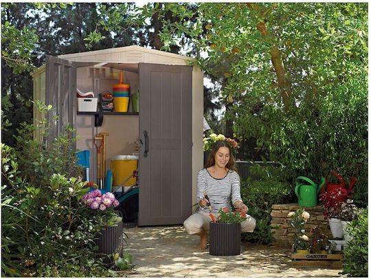 Plastic Garden Shed Factor with Air Vents M1.78xW1.95xH2.08m