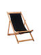 Deckchair Black 62.5x97x105cm