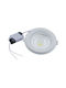 Uncle George Round Glass Recessed Spot with Integrated LED and Cool White Light White 9.5x9.5cm. 1pcs