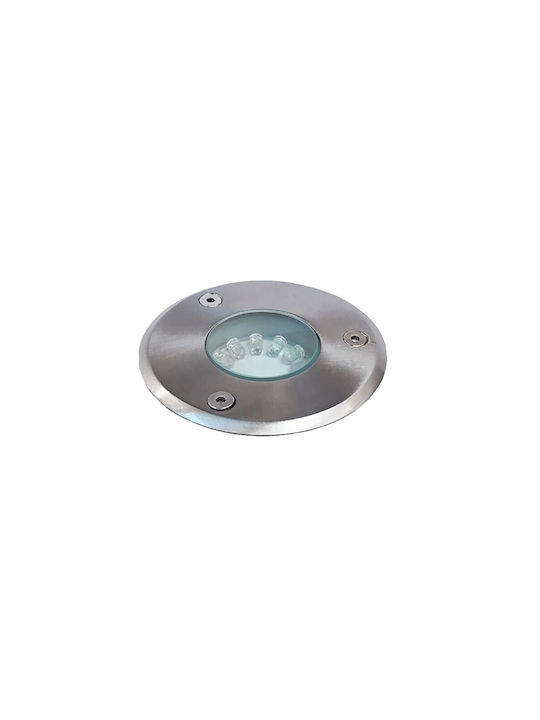 DIL Σποτ Δαπέδου LED 1W με Ψυχρό Λευκό Φως IP65 Γκρι