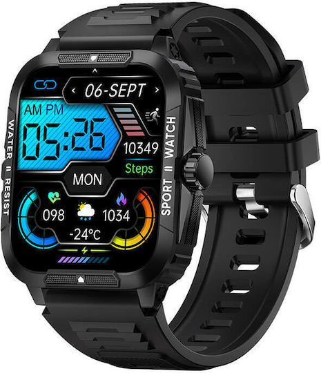 Colmi P76 Smartwatch with Heart Rate Monitor (Black)