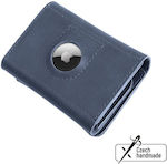 Case for AirTag Leather in Blue color