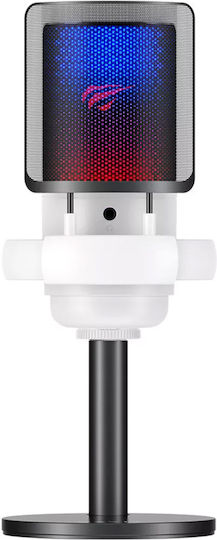 Havit GK50 Δυναμικό Microfon 3.5mm de birou pentru Studio în Culoarea White