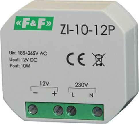 F&F Τροφοδοτικό LED IP20 Ισχύος 10W με Τάση Εξόδου 12V