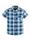 Mayoral Kids Checked Shirt Blue