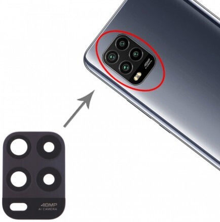 Lentilă Cameră Telefon Mobil Negru pentru (XIAOMI Mi 10 Lite)