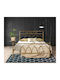 Mc 96 Doppelbett Metallisch Gold mit Lattenrost für Matratze 150x200cm