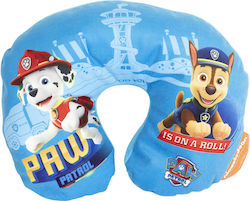 Child Neck Travel Pillow Paw Patrol Chase-Marshall ''is On A Roll'' 27cm X 23cm Blue 1 Piece