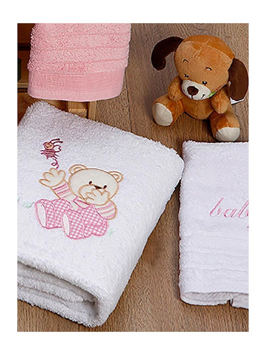 Sunshine Set Babyhandtücher 2 Stück White Pink