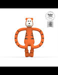 Matchstick Monkey Tiger Teething Ring made of Rubber for 3 m+ 1pcs