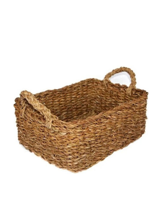 Decorative Basket Wicker with Handles 37x28cm Atmosphera