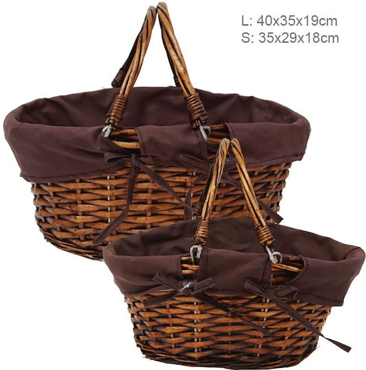 Marhome Комплект декоративни кошници с дръжки Brown 40бр 2бр 05-00-16153