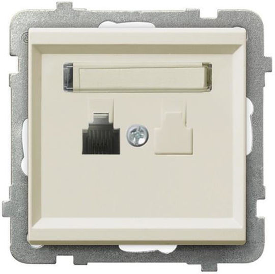 Ospel Телефонен контакт без рамка Единичен GPT-1R m 27