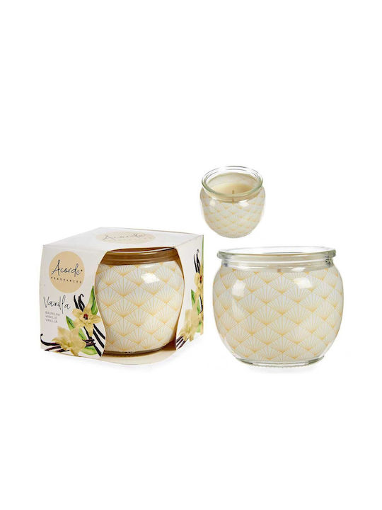 Plastona Scented Candle Jar with Scent Vanilla 1pcs