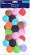 Pomponi din poliester Dp Craft 5 cm Mix 30 buc Dalprint