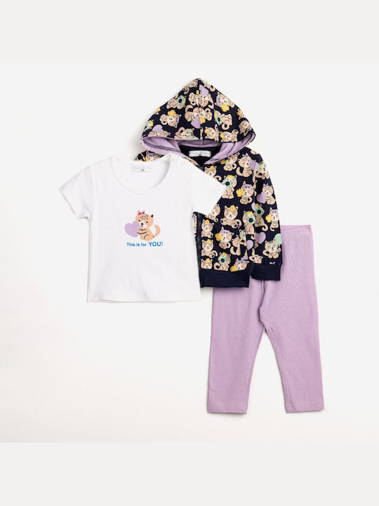 Funky Kids Set with Pants & Jacket Summer 3pcs Blue