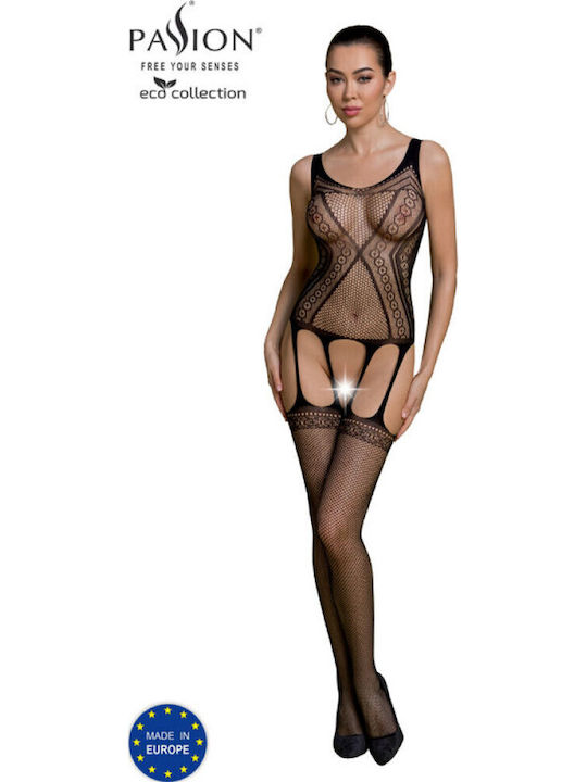 Passion Eco Collection Bodystocking Eco Bs007 Black Μαύρο
